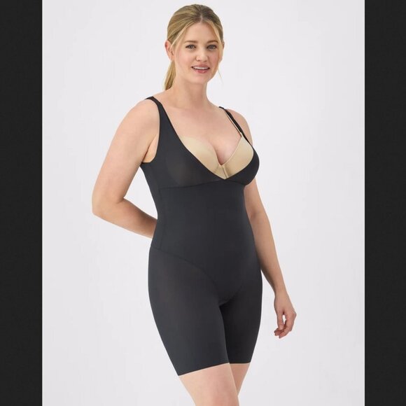 NWT Maidenform Open-Bust Body Shaper, Anti-Static Fabric in Black, XL - Picture 3 of 10